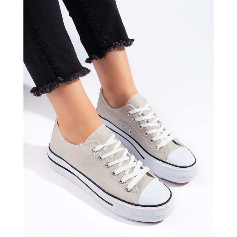 Baskets classiques grises pour femme 1 Baskets classiques grises pour femme 1