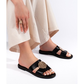 Tongs classiques noires pour femmes le noir 2