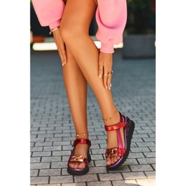 S.Barski Sandales compensées pour femmes D&amp;A CR954 Violet 1