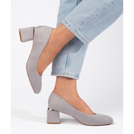 Talons hauts en daim gris 1