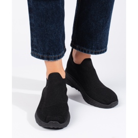 Chaussures de sport slip-on femme noires 2