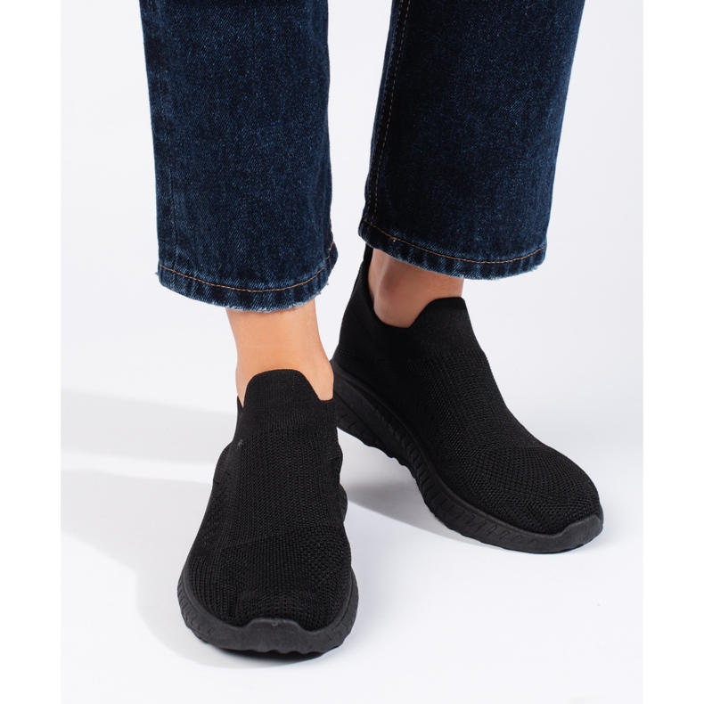 Chaussures de sport slip-on femme noires 2
