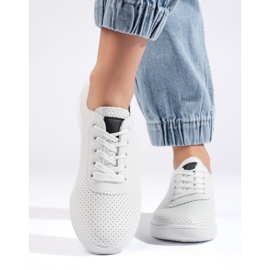 Seastar Chaussures à lacets femme blanches ajourées 4