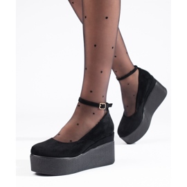 Escarpins compensés noirs 1