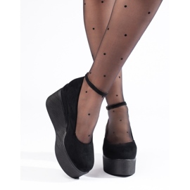 Escarpins compensés noirs 2