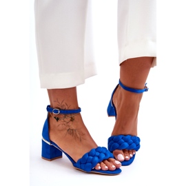 Seastar Sandales tressées en daim bleu Essenza 2