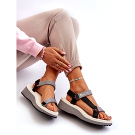Sandales Femme Sur Plateforme Et Compensée Big Star NN274A054 Gris 1