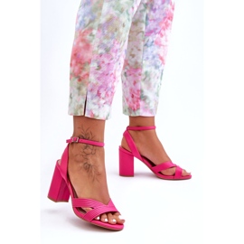 Sandales Zipola Fuchsia Classiques Sur Un Talon 4