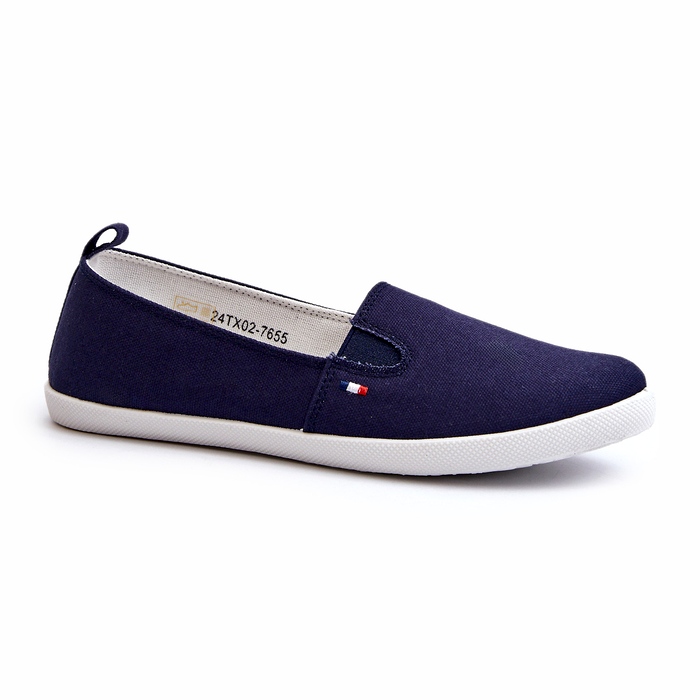 News Baskets Slip-On Women's Navy Blue 24TX02-7655 Sneakers bleu 1