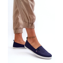 News Baskets Slip-On Women's Navy Blue 24TX02-7655 Sneakers bleu 3