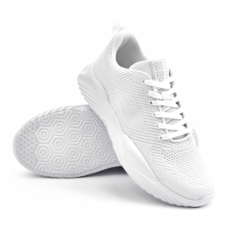 Sneakers sportifs pour hommes mousse Big Star LL174247 blanc blanche 3