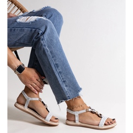 Sandales tressées argentées Izodora 1 Sandales tressées argentées Izodora 1