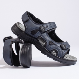 Sandales de sport homme bleu marine avec velcro 1 Sandales de sport homme bleu marine avec velcro 1