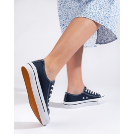 Baskets femme bleu marine 1