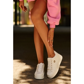 Baskets Basses Plateforme Femme Blanc Telirra 2