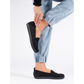 Slip-on femme en tissu noir le noir 3