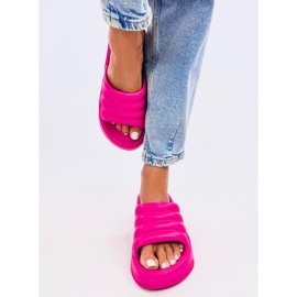 Sandales compensées en mousse fuchsia Diames rose 2