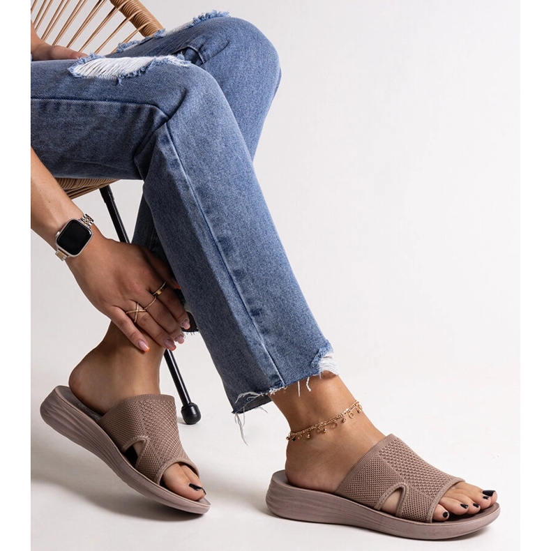 Claquettes à plateforme marron Linah brun 1