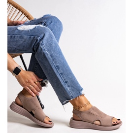 Sandales à plateforme marron de Rawia brun 1