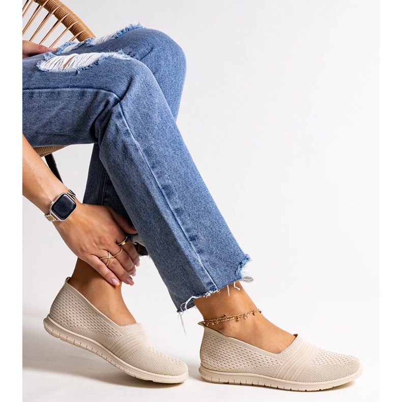 Baskets à enfiler Shalha beiges 1