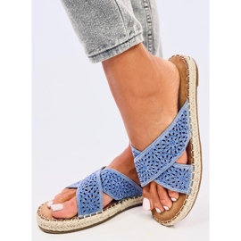 Tongs espadrilles femme Bakou Bleu 3