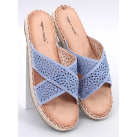 Tongs espadrilles femme Bakou Bleu 1
