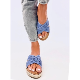 Tongs espadrilles femme Bakou Bleu 2