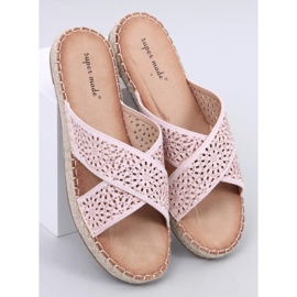 Tongs espadrilles femme Bakou Rose 1