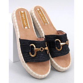Maters Tongs espadrilles noires 1