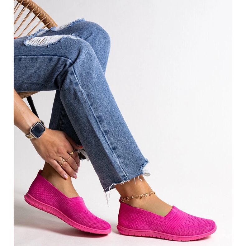 Baskets à enfiler Shalha rose foncé 1