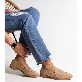 Mocassins marron avec strass de Mogha beige 1 Mocassins marron avec strass de Mogha beige 1