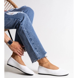 Ballerines en tissu blanc de Yafia 1