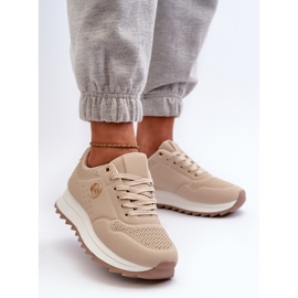 Baskets Plateformes Femme Beige Rottiana 2
