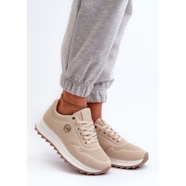 Baskets Plateformes Femme Beige Rottiana 1