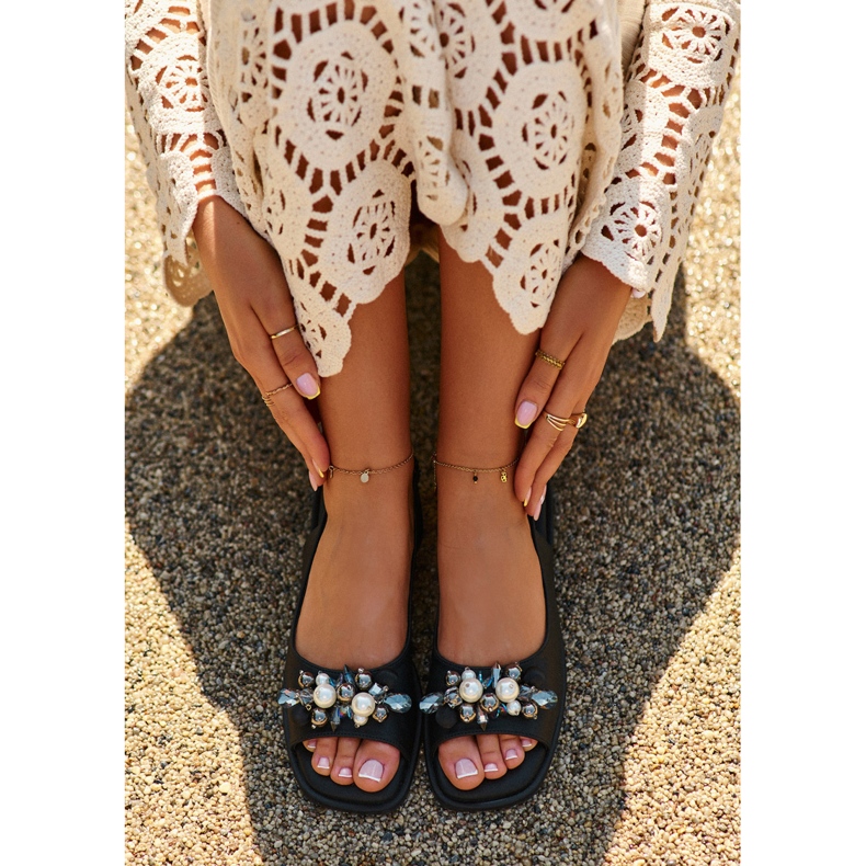 Sandales Femme Avec Décorations S.Barski KV27-004 Noir 1