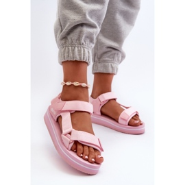 Sandales à plateforme pour femmes Big Star NN274A533 Rose 2