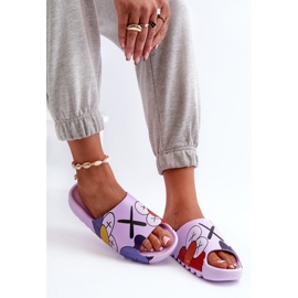 Tongs en caoutchouc à imprimé monstres violets 6