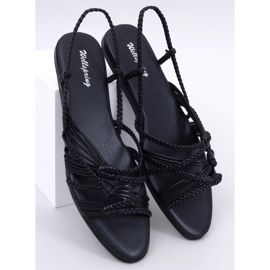 Limbe Sandales style bohème noires le noir 1