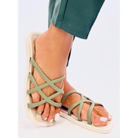 Gomis Tongs en caoutchouc kaki vert 3