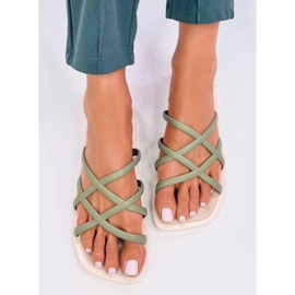 Gomis Tongs en caoutchouc kaki vert 4