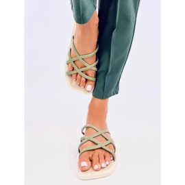 Gomis Tongs en caoutchouc kaki vert 2