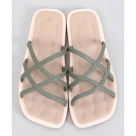 Gomis Tongs en caoutchouc kaki vert 1