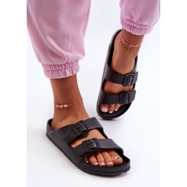 Tongs En Mousse Pour Femmes Avec Boucles Noir Luciene le noir 4