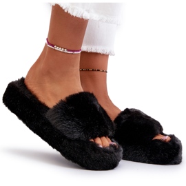 Chaussons Fourrure Femme Noir Stepia 4