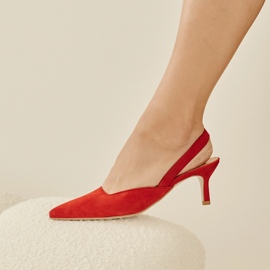 Marco Shoes Les tongs d'Emilian rouge 2