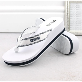 Tongs compensées femme blanches Big Star NN274A726 4