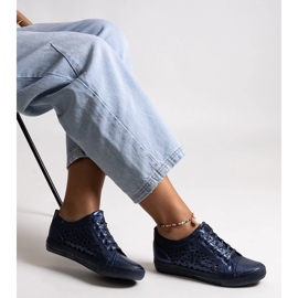 Bez marki Baskets Safune ajourées bleu marine 1