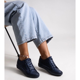 Bez marki Baskets Safune ajourées bleu marine 2