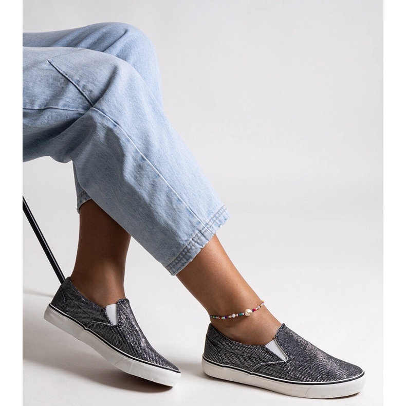 Baskets Lulubah brillantes noires le noir 1