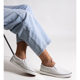 Baskets Lulubah brillantes blanches 1